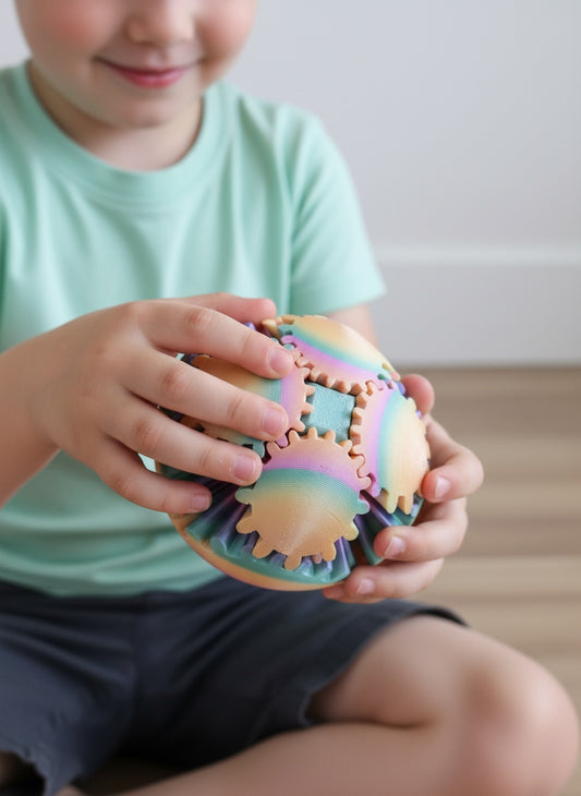 3D Fidget Spinner – Gear Sphere Sensory Toy