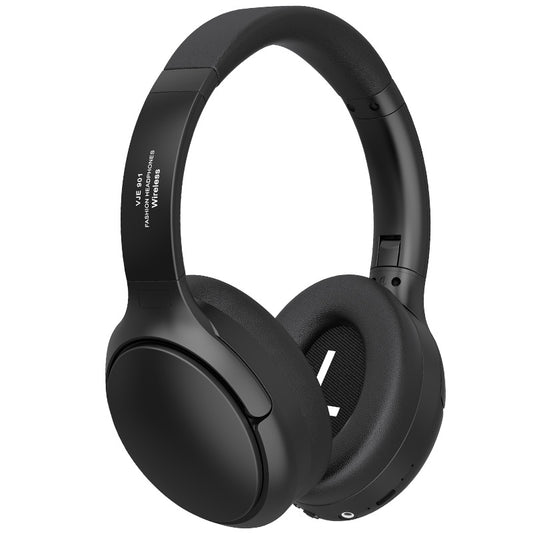Black over-ear headphones on a white background