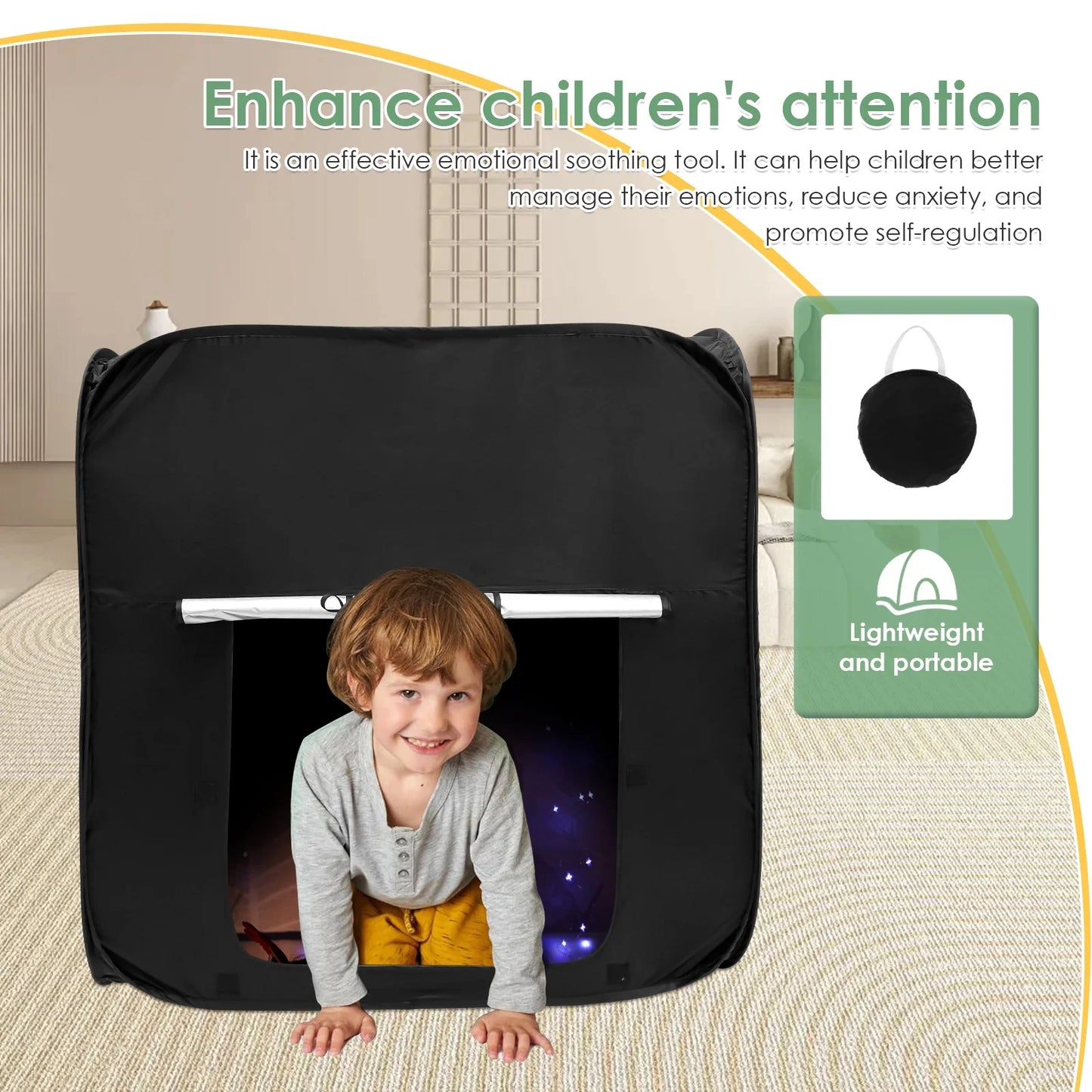 Sensory Tent for Kids Portable Children's Indoor Pop-Up Tent