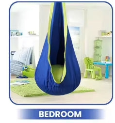 Blue- Canvas Sensory Swing Chair for Kids and Adults | 150kg Capacity