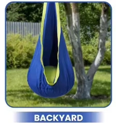 Blue-Cotton Canvas Hammock Swing Chair