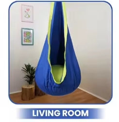 Blue- Canvas Sensory Swing Chair for Kids and Adults | 150kg Capacity