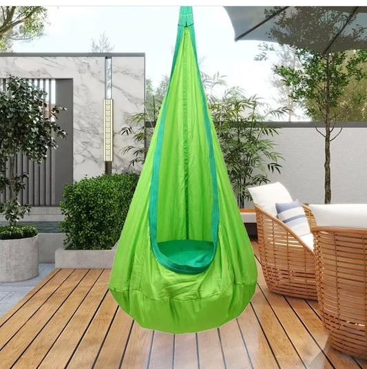 Green- Canvas Sensory Swing Chair for Kids and Adults | 150kg Capacity