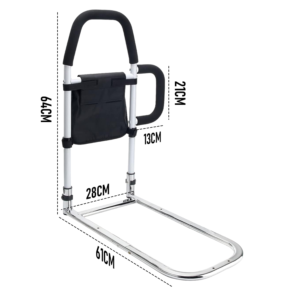 Bed Rail Safety Assist Rail for Adults with Storage Pocket &Fixing Strap
