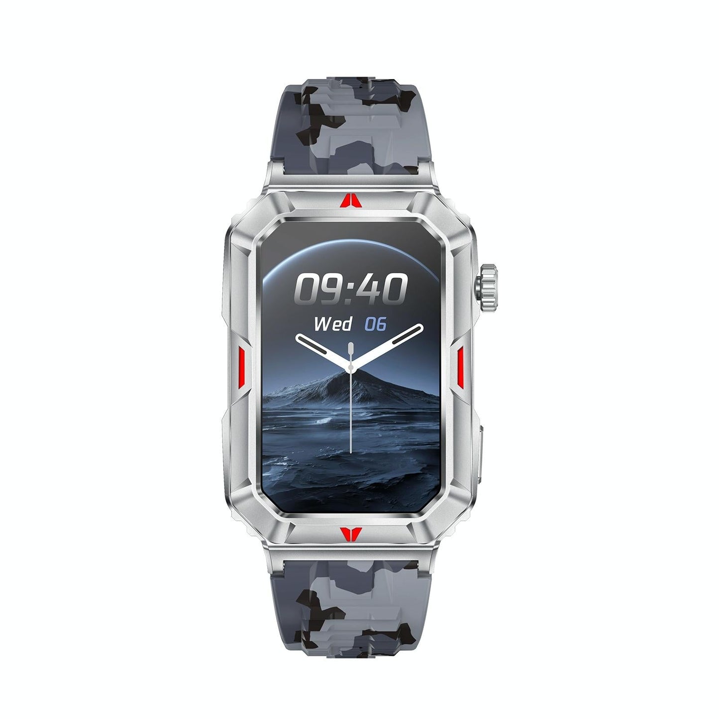Smart Bracelet With Sleep Detection And Silicone Strap - Camo Black