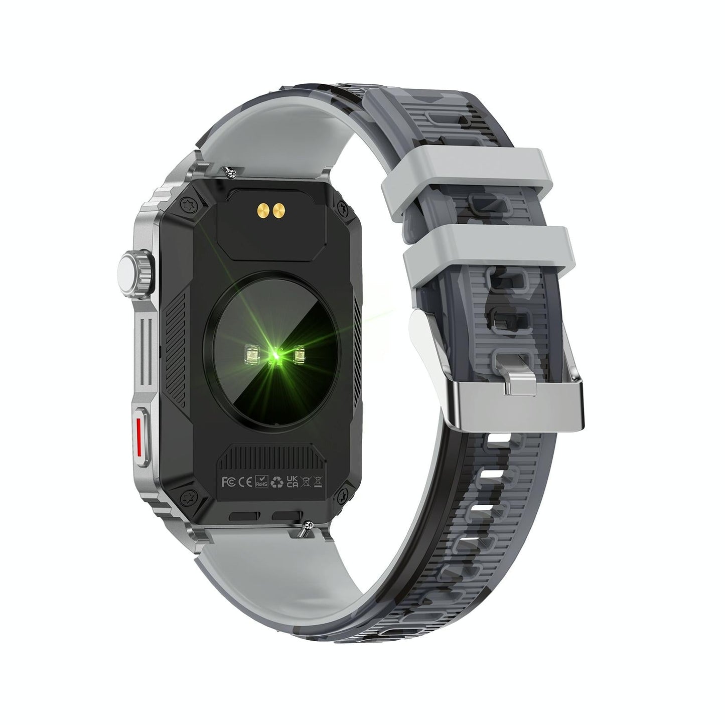 Smart Bracelet With Sleep Detection And Silicone Strap - Camo Black