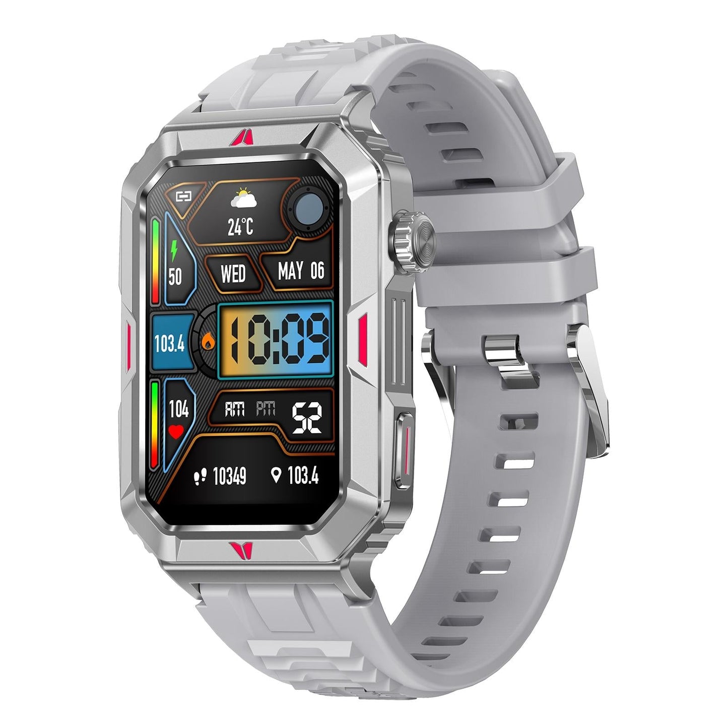 Smart Bracelet With Sleep Detection And Silicone Strap - Camo Black
