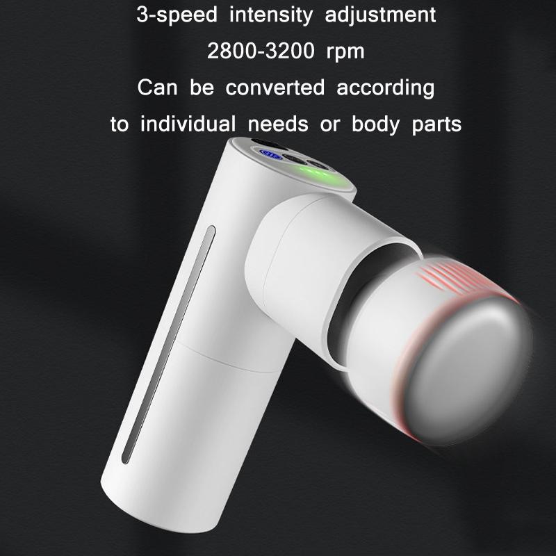 Brushless Massager With Hot Compress For Muscle Relaxation - Grinding White