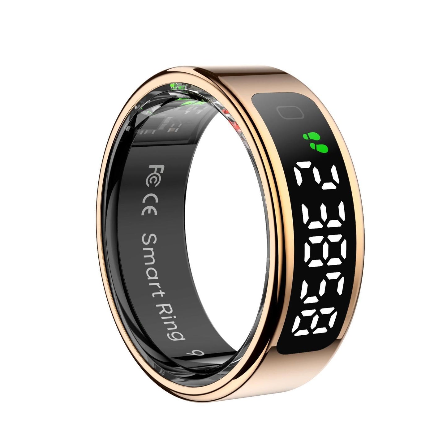 Smart Ring Heart Rate Blood Oxygen Sleep Sports Size 11 - Silver