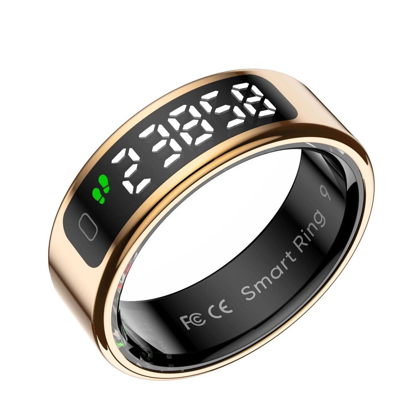 Smart Ring Heart Rate Blood Oxygen Sleep Sports Size 11 - Silver