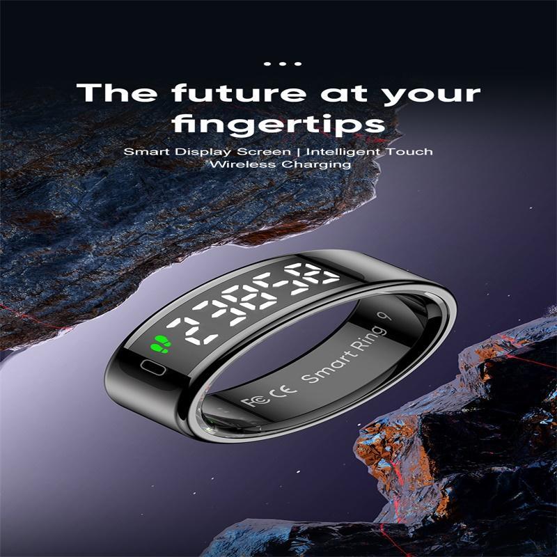 Smart Ring Heart Rate Blood Oxygen Sleep Sports Size 11 - Silver