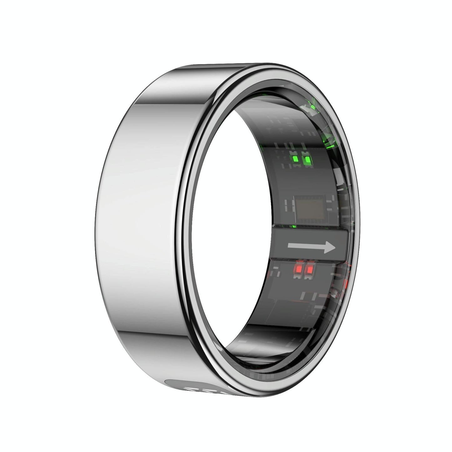 Smart Ring Heart Rate Blood Oxygen Sleep Sports Size 11 - Silver