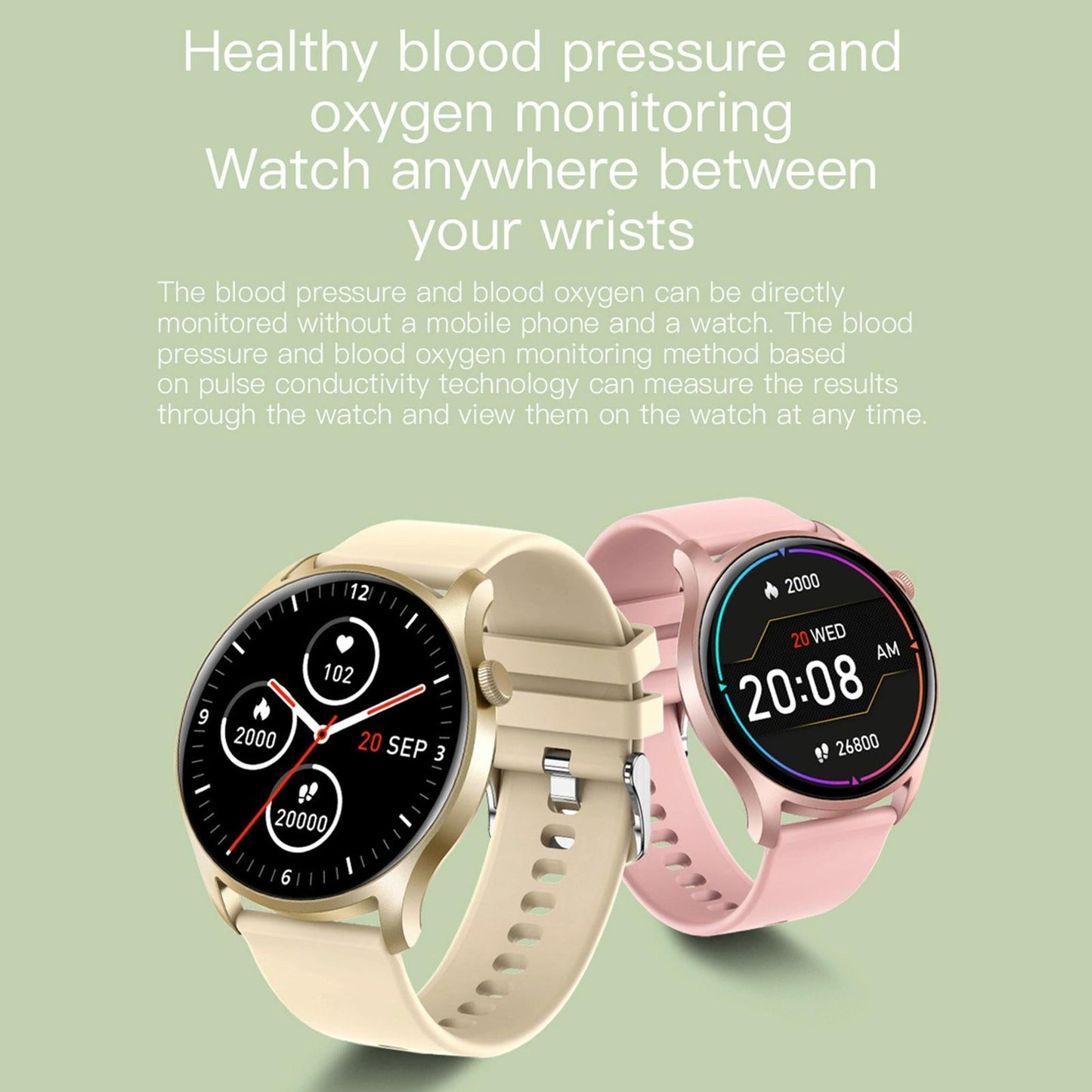 Smart Wristband With Sleep And Heart Monitoring - Gold