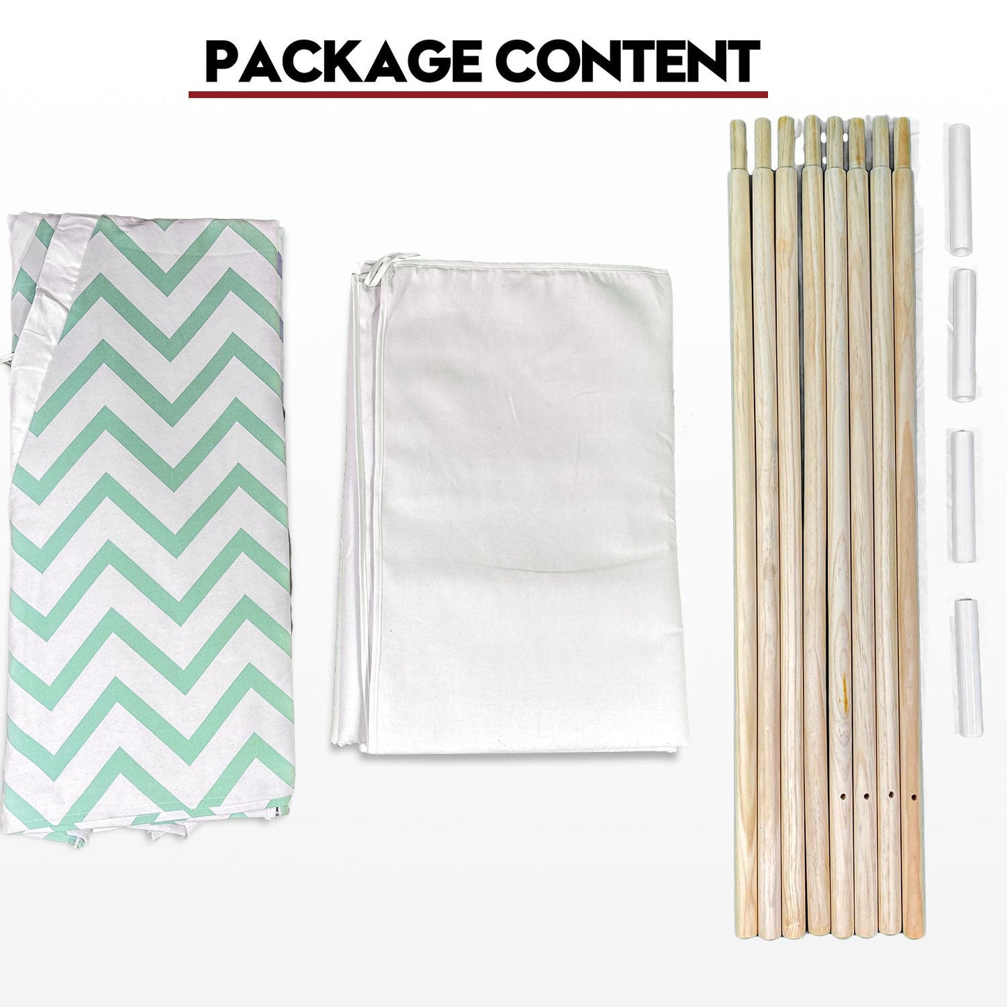 Giant Cotton Canvas Kids Teepee Wigwam Children Pretend Play Tent Indoor Outdoor Party - Green