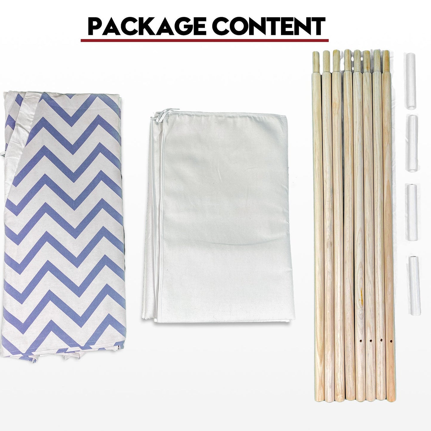 Giant Cotton Canvas Kids Teepee Wigwam Children Pretend Play Tent Indoor Outdoor Party - Navy