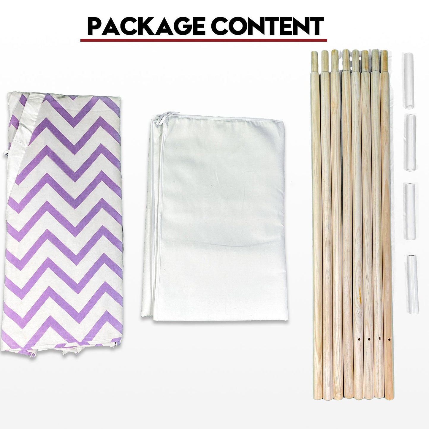 Giant Cotton Canvas Kids Teepee Wigwam Children Pretend Play Tent Indoor Outdoor Party - Purple