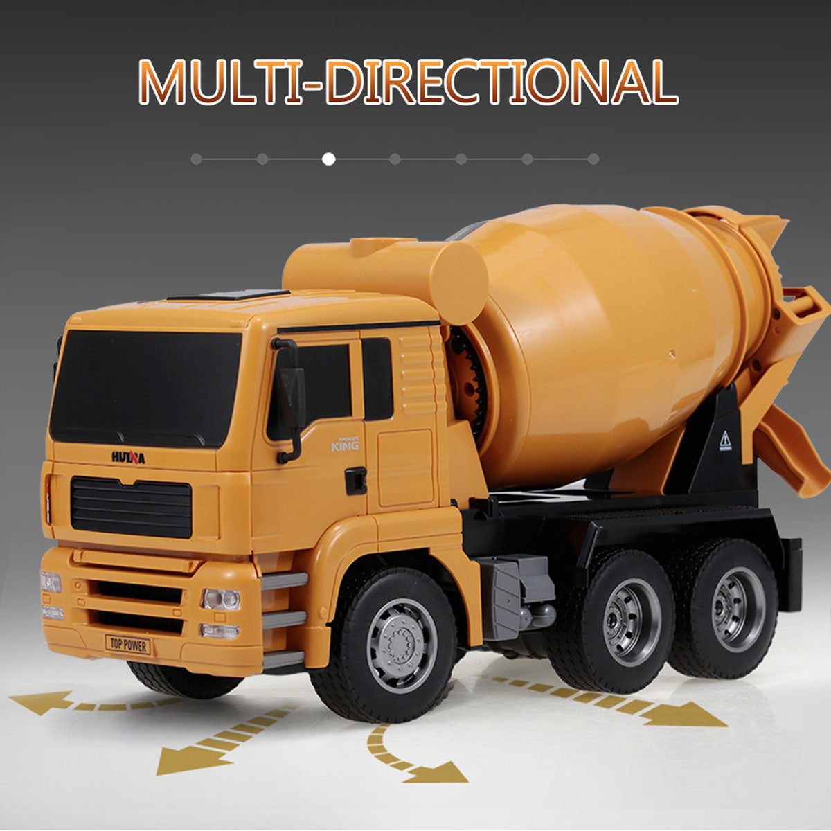 Huina 1/18 RC Engineering Construction Concrete Cement Mixer Truck Remote Control