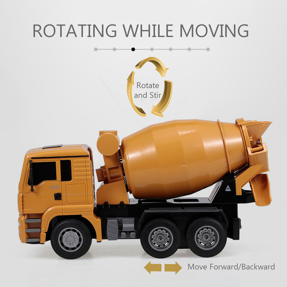Huina 1/18 RC Engineering Construction Concrete Cement Mixer Truck Remote Control