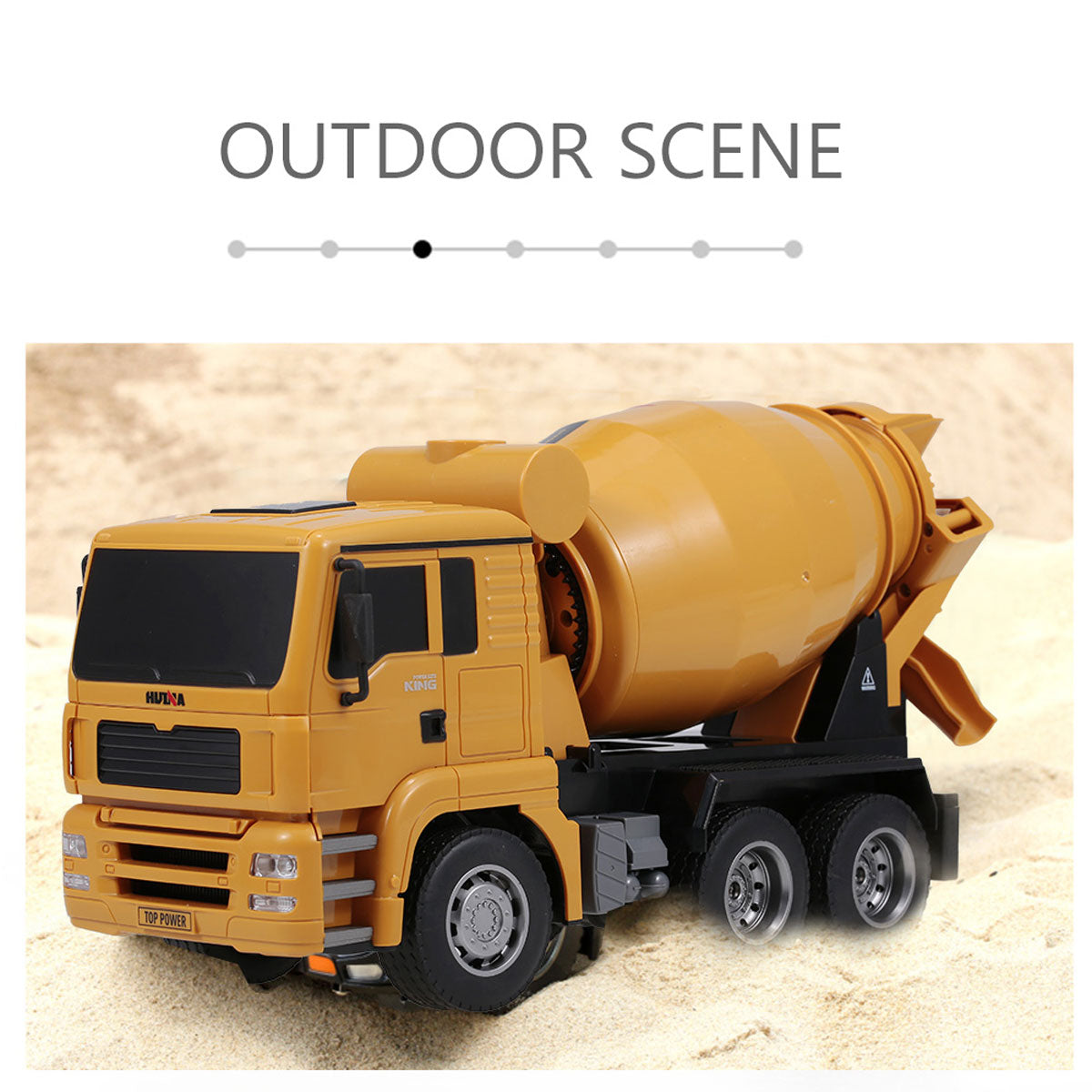Huina 1/18 RC Engineering Construction Concrete Cement Mixer Truck Remote Control