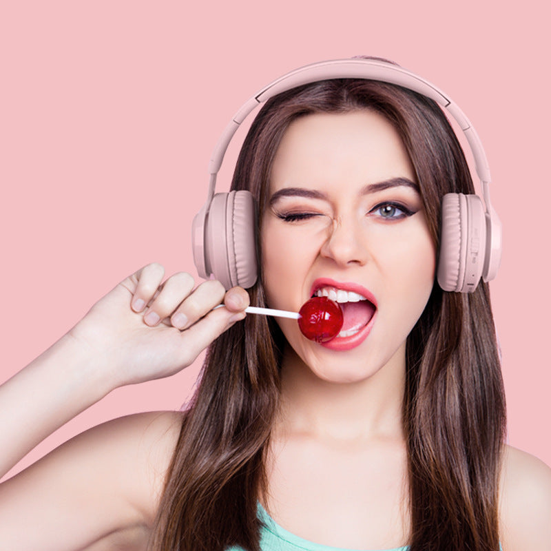 Purple Bunny Wireless Headphones - Glowing Logo, Bluetooth 5.0, 85dB Volume Limit Mode