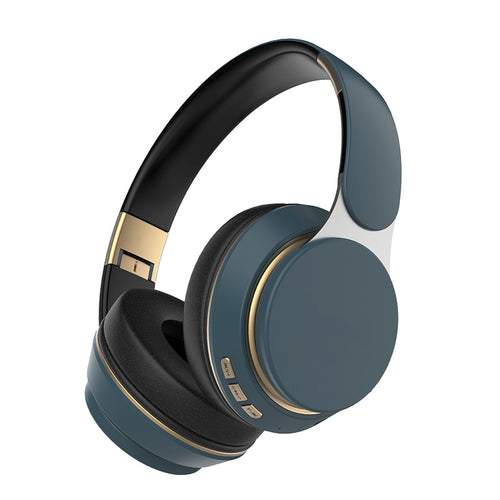 Blue- Wireless Bluetooth 5.0 Over-Ear Headphones - HIFI Deep Bass, Foldable Design, 10Hr Playtime