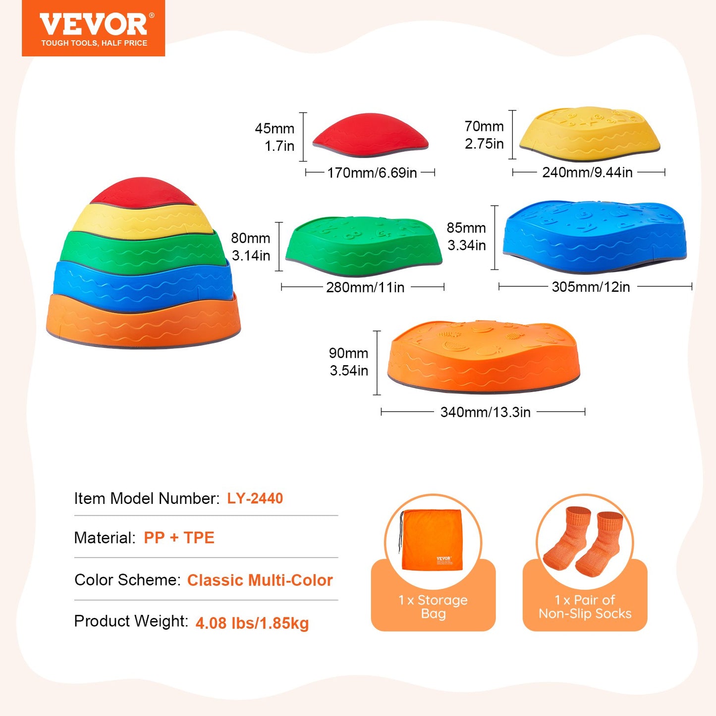 5-Piece Sensory Steppingstone Set – Balance, Focus & Confidence Through Play