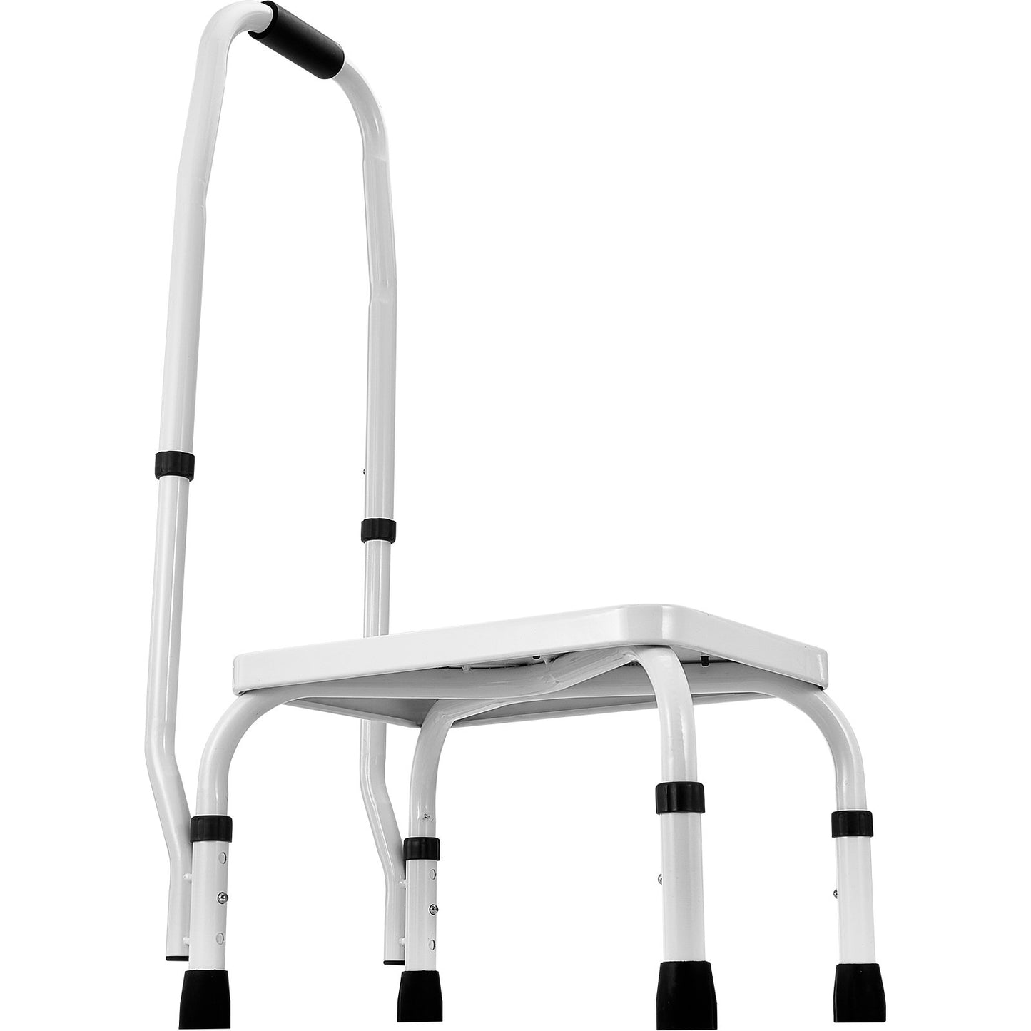 VEVOR Step Stool 1-Step 150KG Capacity, 3 Adjustable Height with Handle Steel Step Ladder, Portable Toddler Step Stools for Adults