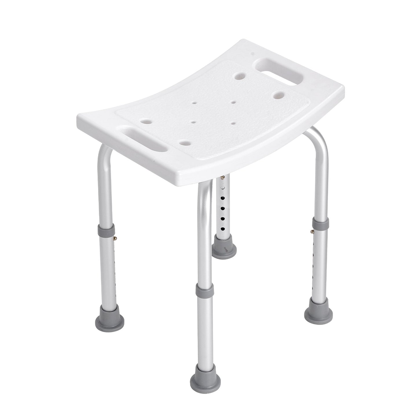VEVOR Shower Chair, Adjustable Height Shower Stool with Built-in Handles, Shower Seat for Inside Shower or Tub, Non-Slip Bench Bathtub Stool Seat