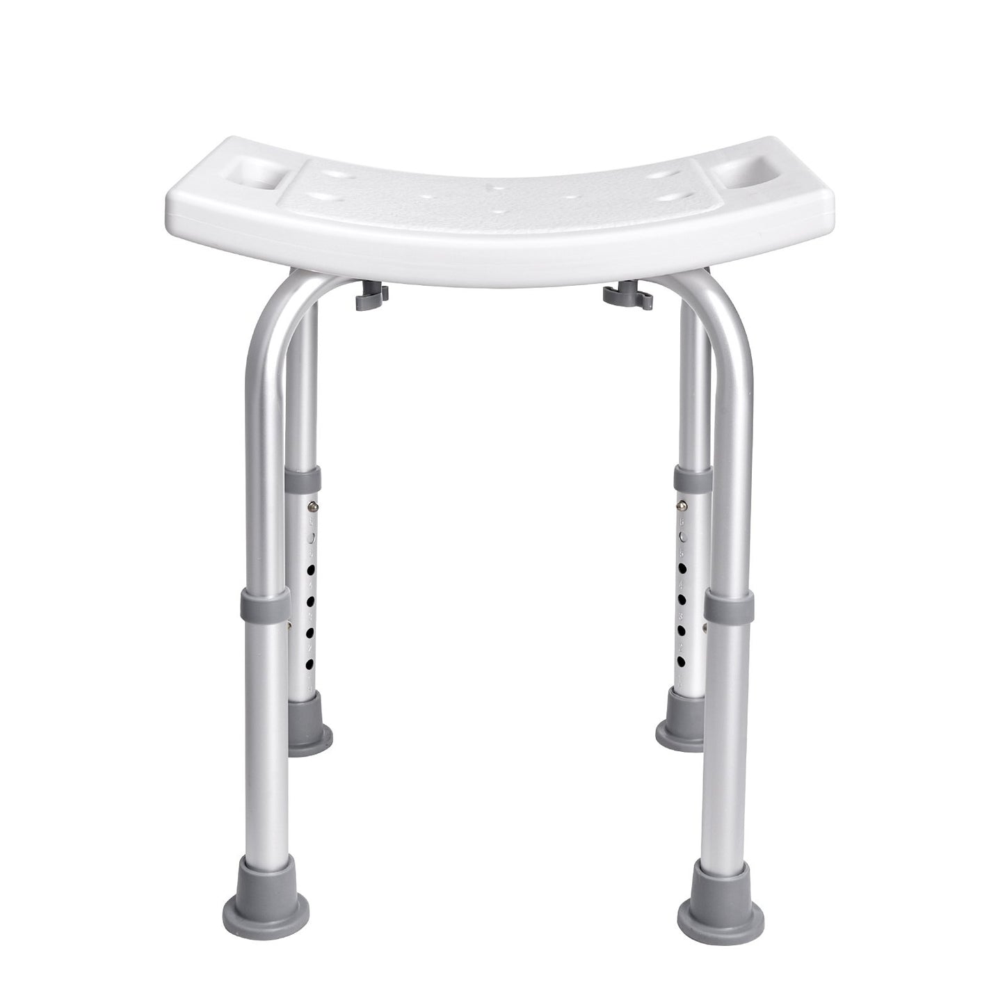 VEVOR Shower Chair, Adjustable Height Shower Stool with Built-in Handles, Shower Seat for Inside Shower or Tub, Non-Slip Bench Bathtub Stool Seat
