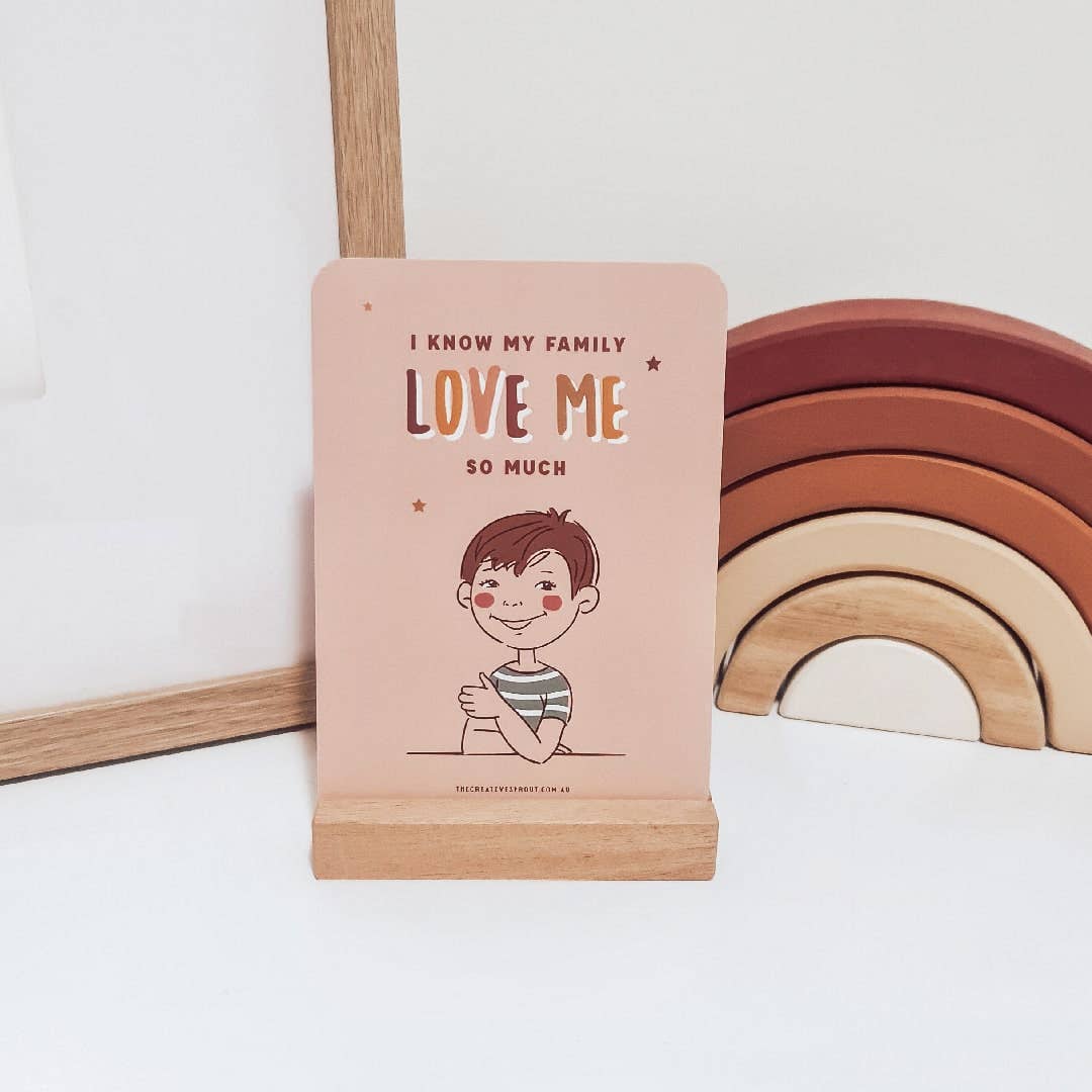 Wooden Card Stand | Eco-Friendly Display Holder for Kids Cards