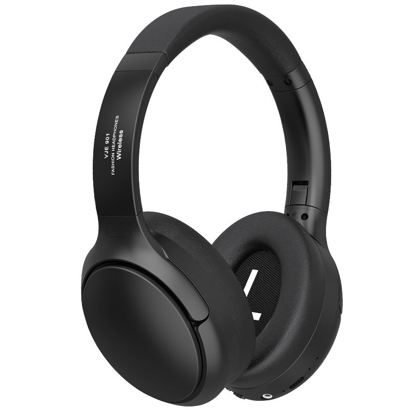 Black over-ear headphones on a white background