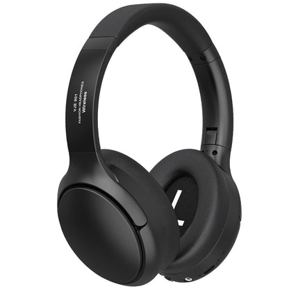 Black over-ear headphones on a white background