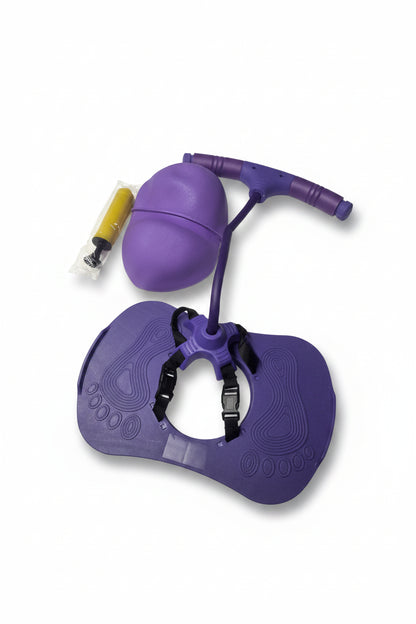 Purple jumping bouncing ball