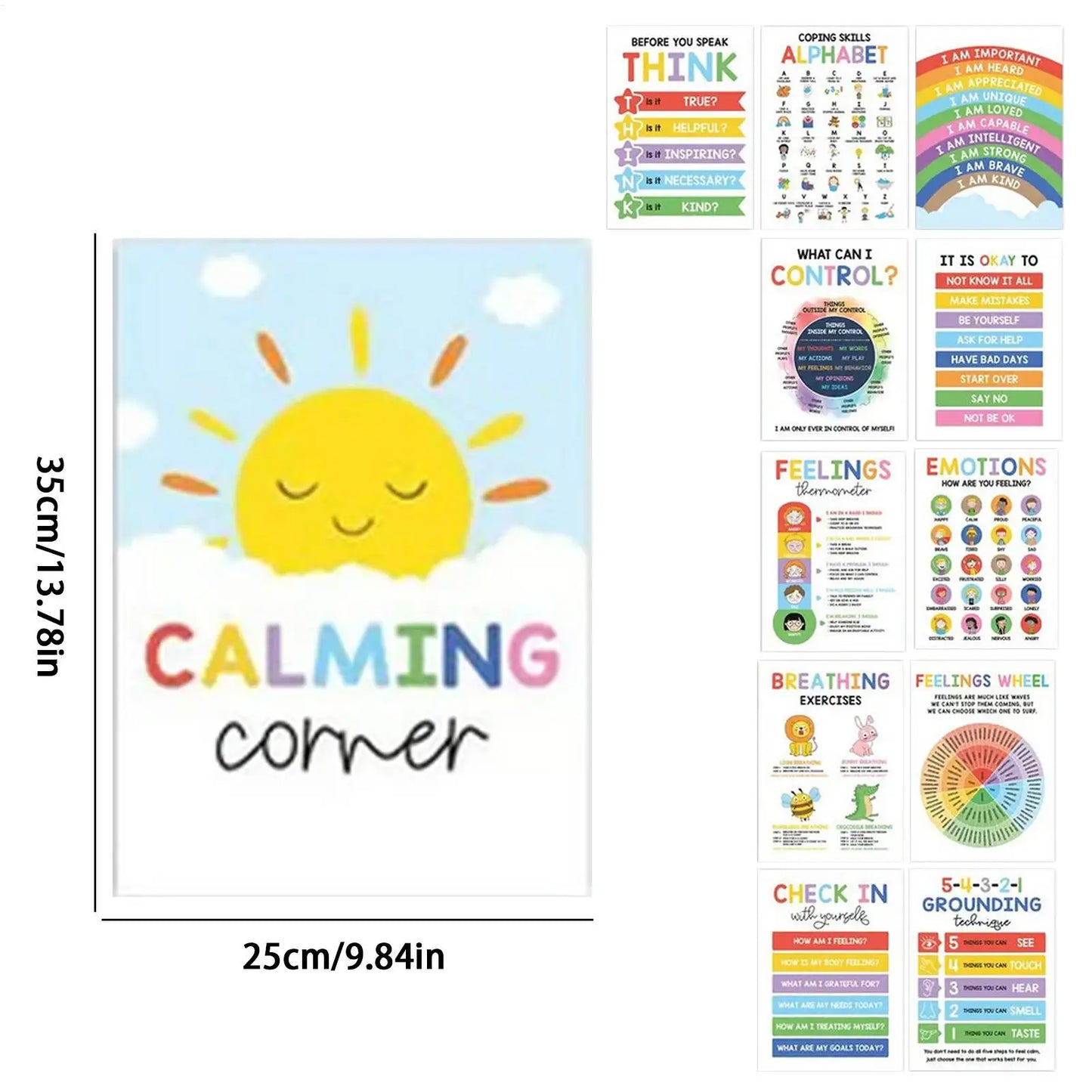 Calming Corner Emotion Posters – Mindfulness & Feelings Chart