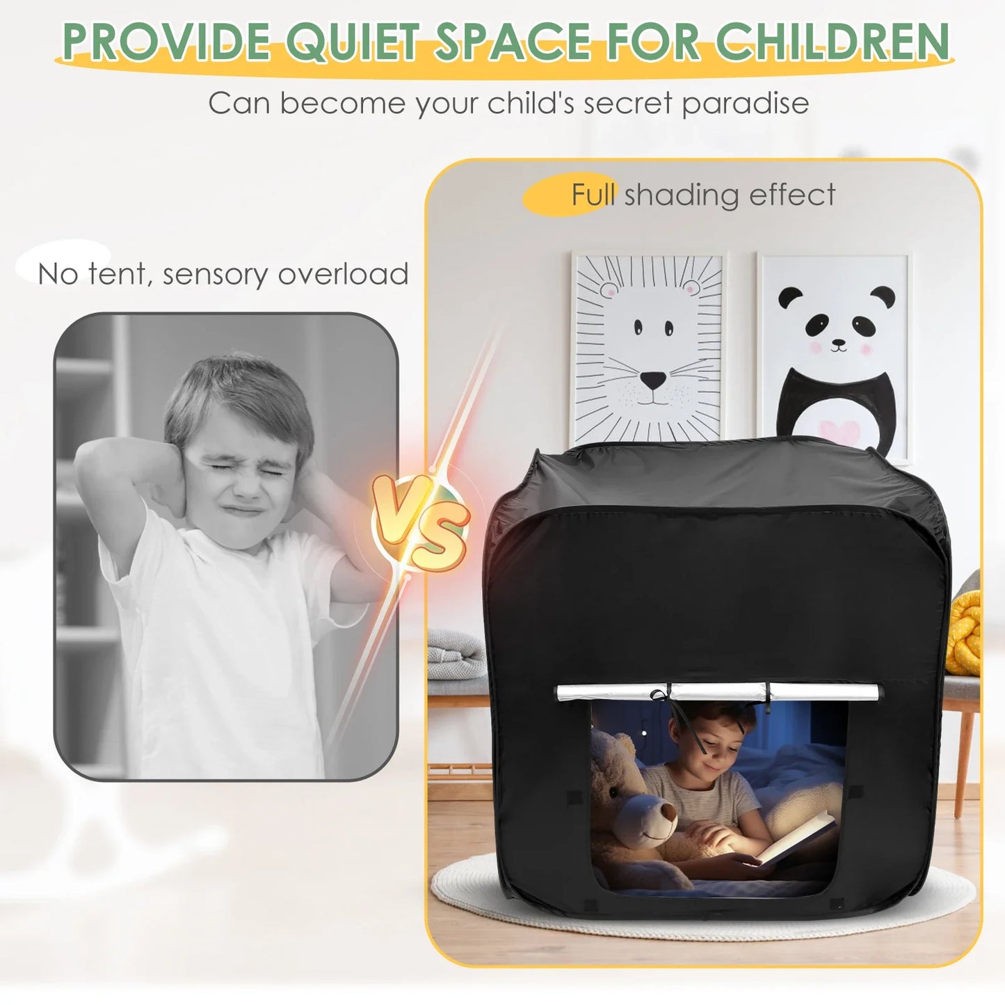 Sensory Tent for Kids Portable Children's Indoor Pop-Up Tent