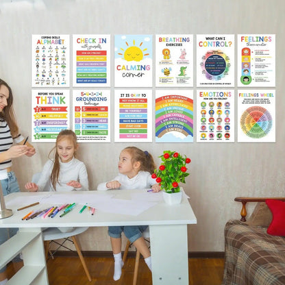 Calming Corner Emotion Posters – 12 Piece Set