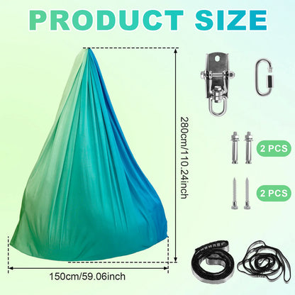 Sensory Swing Double Layer Kids Sensory Swing Holds up to 200 lbs Comfortable Indoor Cuddle Swing for Kids Adults Indoor Outdoor