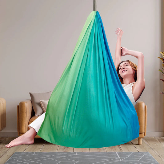 Sensory Swing Double Layer Kids Sensory Swing Holds up to 200 lbs Comfortable Indoor Cuddle Swing for Kids Adults Indoor Outdoor