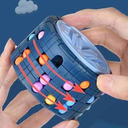 3D Rotating Cylinder Cube Sensory Toy