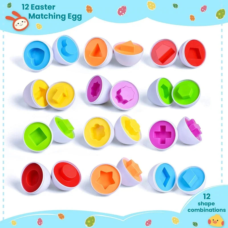 Matching Eggs Shape Sorter Sensory Toy
