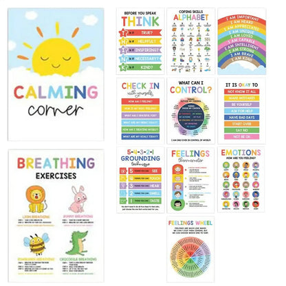 Calming Corner Emotion Posters – 12 Piece Set