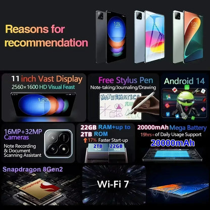 2025 Pad 7 Pro Global Mi 11-inch tablet Android 14 16GB 1TB Snapdragon