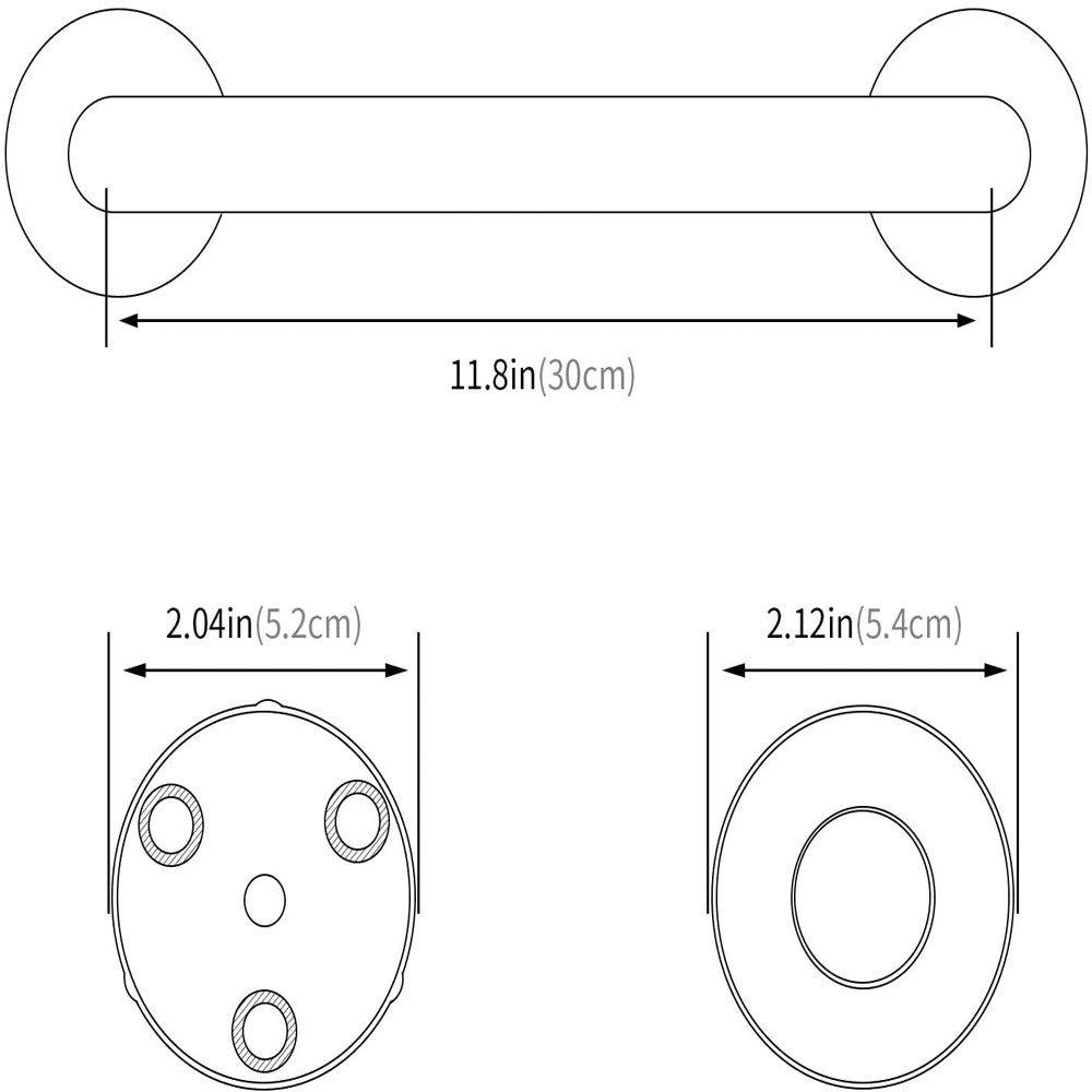 30cm Stainless Steel Handle for Shower or Toilet Grab Bar