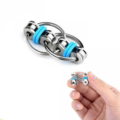 1X Flippy Bike Chain Fidget Toy Stress Relief Sensory - Light Blue