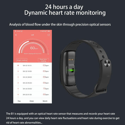 Waterproof Smart Bracelet With Colour Screen - Ip67 - Red