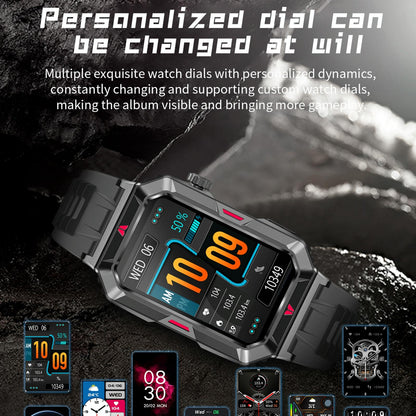 Smart Bracelet With Sleep Detection And Silicone Strap  - Camo Black