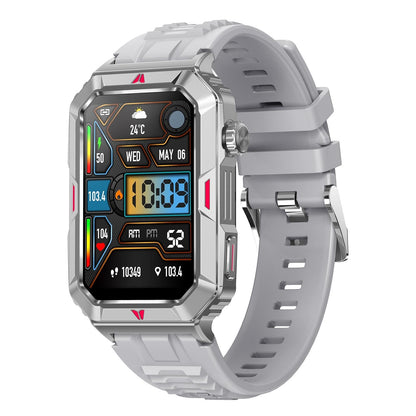 Smart Bracelet With Sleep Detection And Silicone Strap  - Camo Black