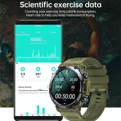 Smart Heart Rate And Blood Pressure Wristband - Monitor - Khaki