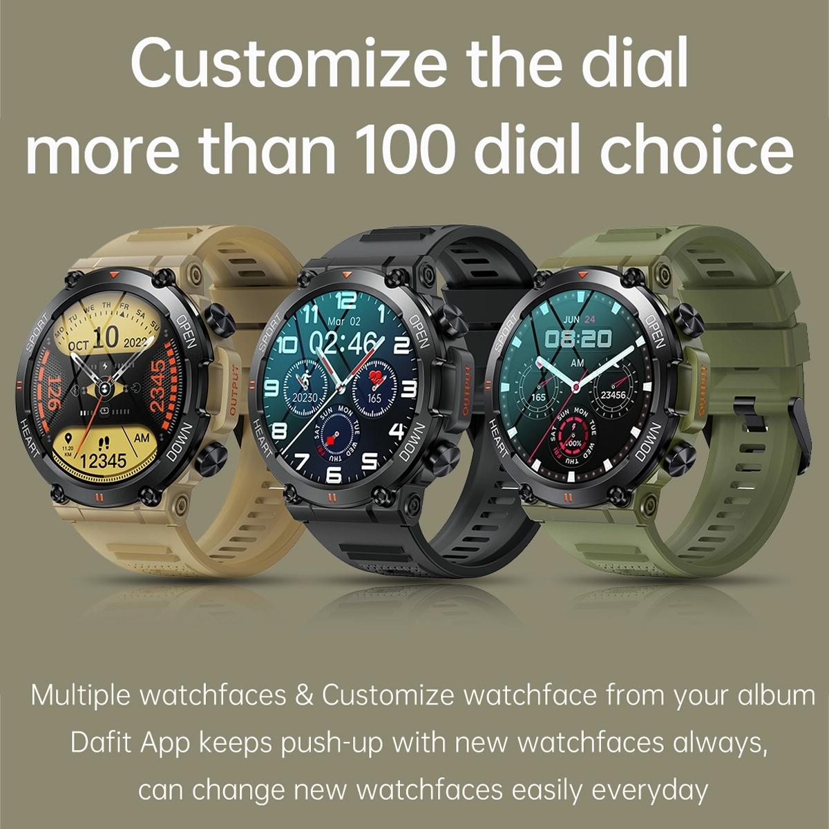 Smart Heart Rate And Blood Pressure Wristband - Monitor - Khaki