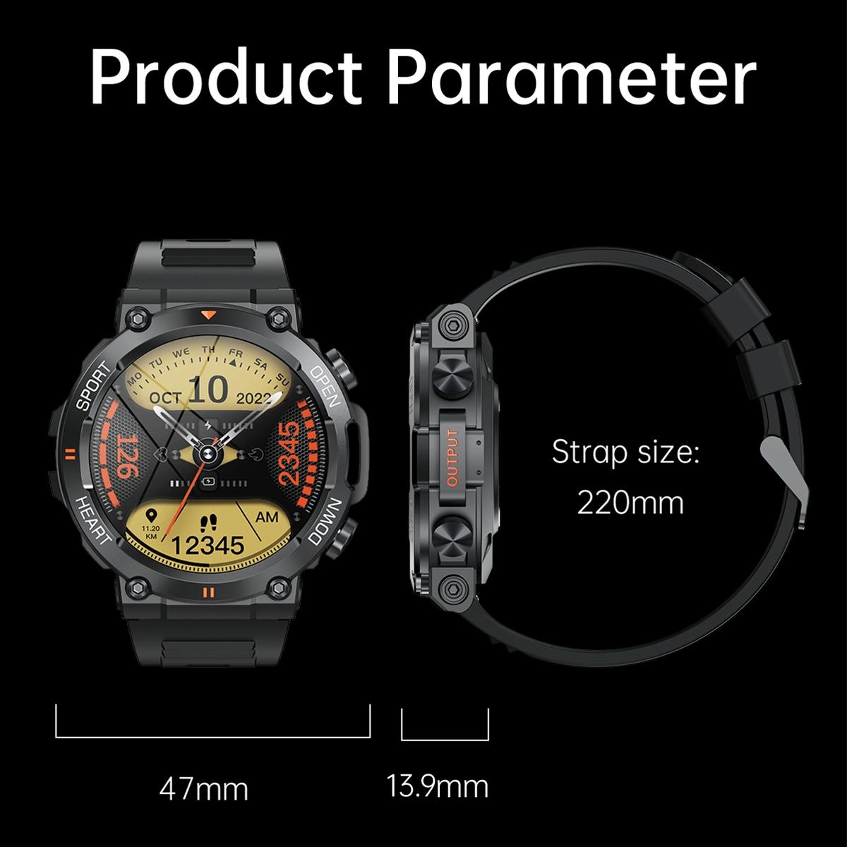 Smart Heart Rate And Blood Pressure Wristband - Monitor - Khaki